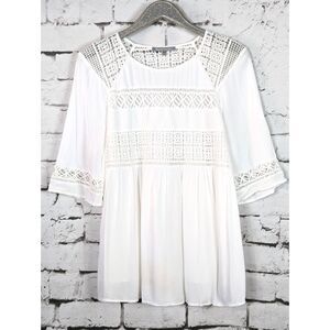 Daniel Rainn White Lace Detail Blouse